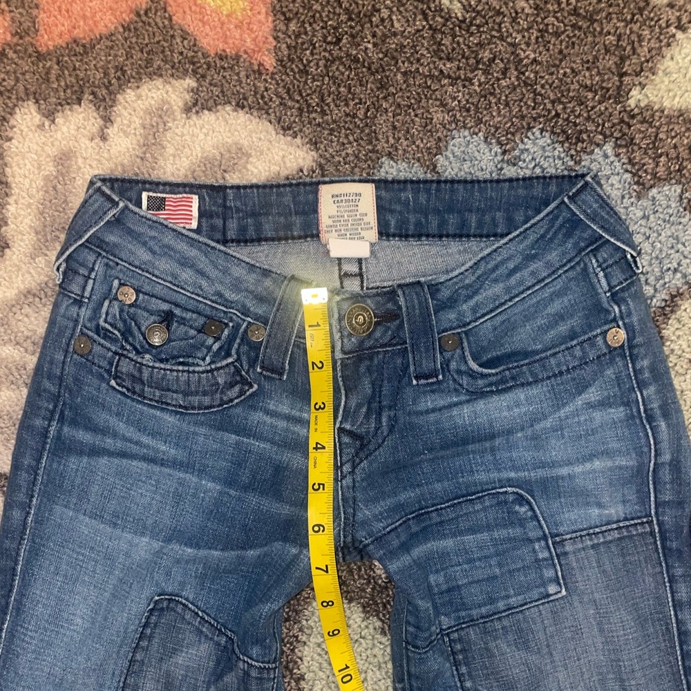 TRUE RELIGION vintage Y2K Billy patchwork jeans size 26 - Picture 4 of 8